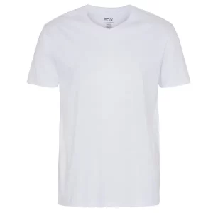 Fox V-neck T-shirt, Bomuld. Hvid.