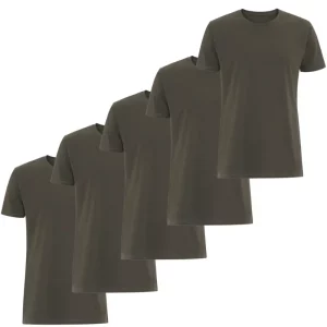 5 stk t-shirts til mænd - Army grøn