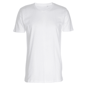 Økologiske T-shirts med rund hals, hvid.