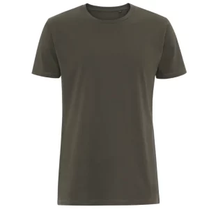 Økologiske T-shirts med rund hals i Army grøn til mænd.