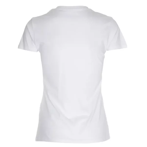 Økologiske formsyet T-shirts med rund hals i hvid, til kvinder. - bagsiden