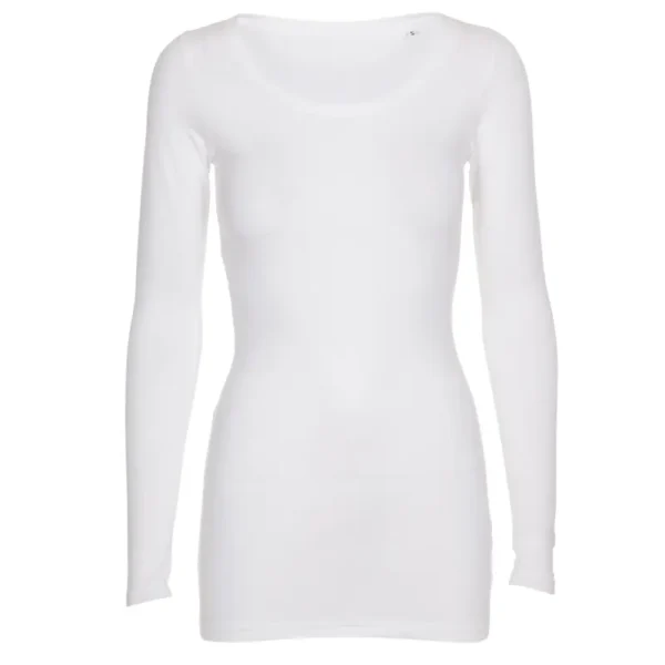 Langærmet t-shirts til Kvinder - Hvid - Long Stretch LS