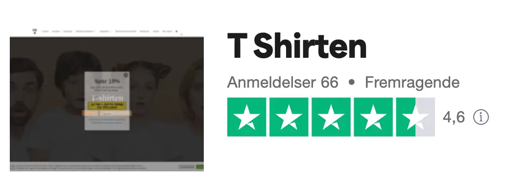 trustpilot - T-Shirten.dk